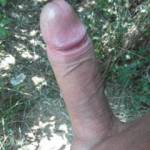 walk in the woods, naked and stff cock