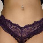 Please dump a load on my flat tummy and sexy purple panties