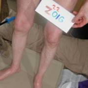 I am into essential oils...Here, my legs, feet & dick are oiled up. I used 3 cameras for the contest.