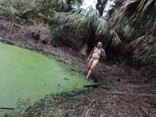 i saw this green mud pool have to get in it