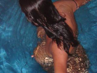 me skinny dipping in hotel pool on holiday!