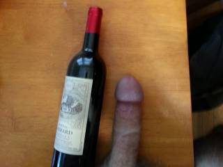 Playing with a wine bottle