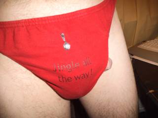 a bit of festive jingling and my cock is trying to escape ..c'mon ladies help me out ..