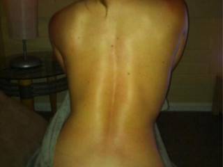 would love to cum on that sexy back after a nice session with you