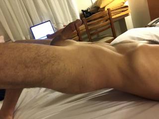 fingering and squeezing my balls