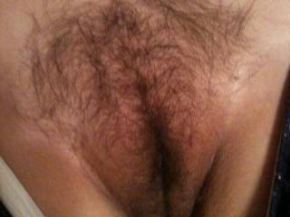 My wife Lillie text me this pic from work in the bathroom... GOD I love her mexican  pussy....