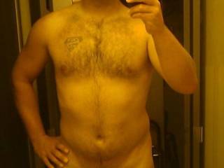 Just me standing in front of the hotel mirror, sent this one to the wife and several swingers