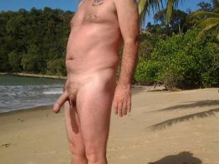 on holiday in northern queensland on an unofficial nudist beach