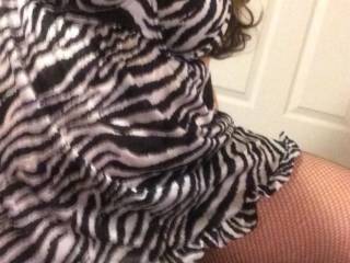 Wife looking sexy in the Zebra print.