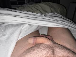 Thought it was a good time to take a photo before pushing my cock into my butt hole. Something I do almost nightly before bedding down. The feeling is extremely satisfying.