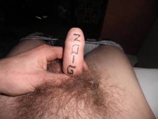 Heres my soft cock with Zoig written on it.