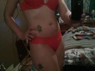 I got her some new bra & pantie sets for Christmas, she decided to send me some pics...tell us what you think...