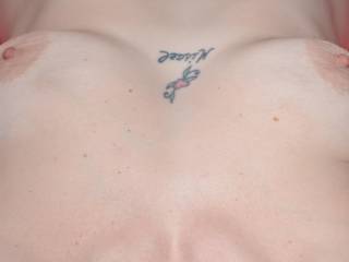 I would be fondling and playing with 1  nipple while I was sucking on the other. Then switch up. Then when both nipples are nice and hard I'd lay my Hard Cock on them and have her stroke him until they were covered with a Nice load of cum