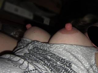 Oh sweetie I would love too !! I get hard each time I see your taut nipple aching for a warm mouth or throbbing cock !!
