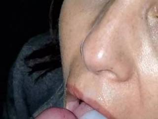 up close blowjob