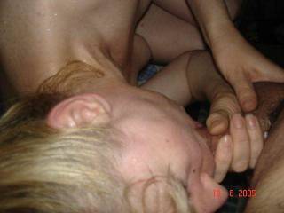 draining my friends cock as I eat her pussy...comments???