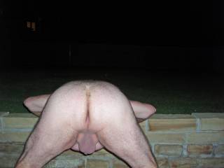 I took hubby out to the pool deck at night...stripped him...posed him for these pics!  Wanna fuck him in the ass while I watch? hehehe