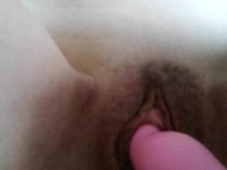Wife was watching Zoig videos and I was playing with her Pussy. She loves that toy and my tongue on her at the same time. We could use another tongue on her!