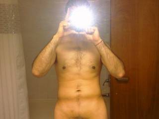Body shot and erect cock
