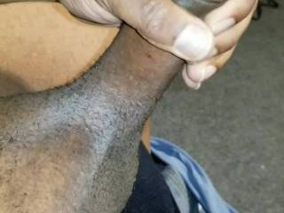 Dripping precum....when you coming thru to let me slide this BBC deep inside?