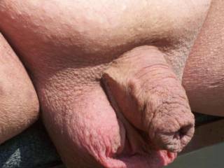 Just a close up of my shaved dick and balls.