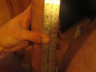Just showing my dick with a ruler to prove size.