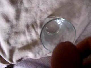 Cumming in a glass and going to it for protein! Anyone care to share it!