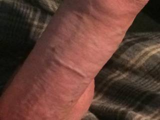 Nice big uncut cock...lick the tip...take it my mouth and suck it dry