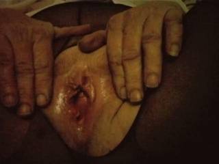 spreading wide for my boyfriend's pleasure, do you like you it?