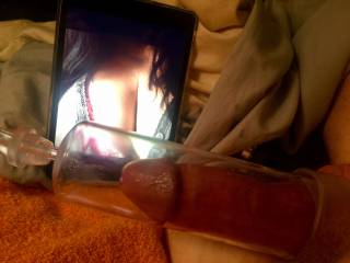 Pumping my cock for a sexting friend.