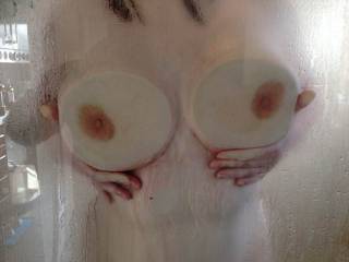 Love to! The thought of soaping up your gorgeous tits as i fill your pussy has got me rock hard right now