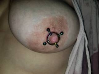 Wife\'s new nipple rings