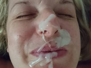 Another messy facial, my favourite place to cum. What do you think??