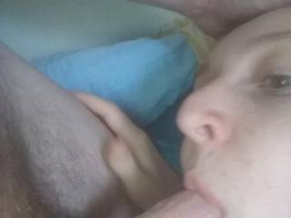 Sucking his cock.. While my pussy needs FUCKED!!!