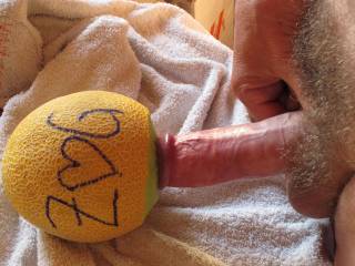 About to enter the very small hole of a fresh and juicy melon - it\'s like assfucking a young girls virgin ass - fantastic suction effects! Any girls welCum!