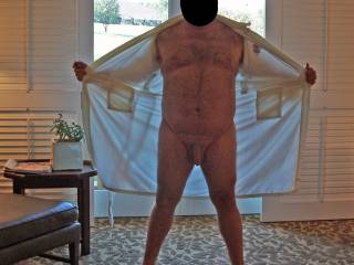 Weekend getaway at a luxury resort. Hubby posing nude for me!