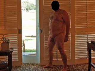 Weekend getaway at a luxury resort. Hubby patiently posing for some nude pics before I gave him a blowjob...and some pussy!