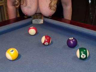 Im not playing pool with Hotmomma again...she is always trying to put me off my shot.