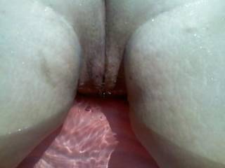 Cool pool water against my cunt lips makes me want to heat them up. Can you do this for me with your tongue?