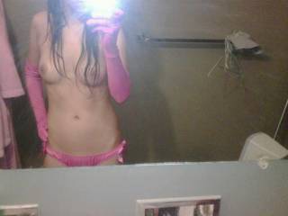 Taking self shots to send to horny guys. lol