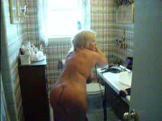 blow drying my hair in the nude