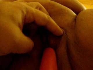 After a lengthy session of pussy eating, I used my girlfriend\'s toys on her -- this is edited from a much longer session.  She is cumming continuously and she came so hard that she farted several times.  It took her quite a while to calm down afterwards.