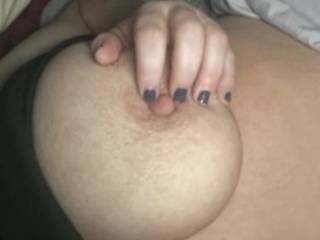New fuck friend from this weekend,  right before she got 2 loads all over her tits...