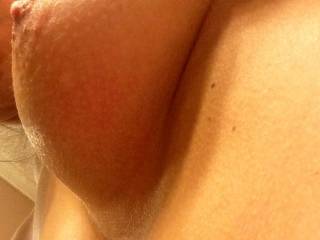 My titty from below.. "Under-boob" if you will ;)