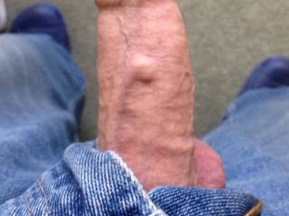 I'd like to feel under your foreskin with my tongue first, the push it back til your cock head is straining and oozing precum.