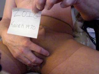 Feeling my nylon covered cock to Karen1970, orry about the name honey. I messed up