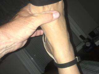 I put on my sexy heels and thong. He love my feet and ass. Do you like?