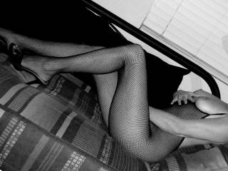 Lovely long legs you have I'd love to have them on my shoulders and wrapped around me