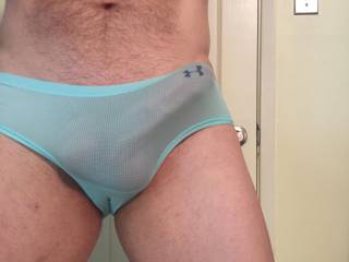 posing in wife's new briefs