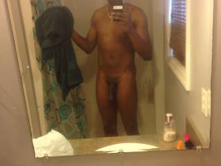 Most recent pose after my hot shower!